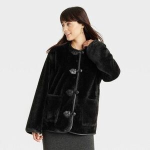 Universal Thread - Women's Faux Fur Jacket - Universal Thread Black M Black